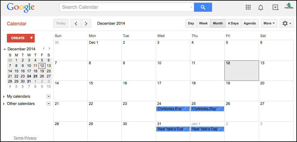 addiction calendar