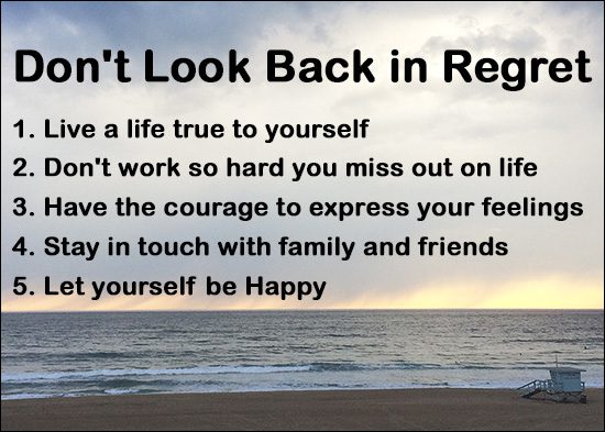 Don't Look Back In Regret, Move Forward In Recovery