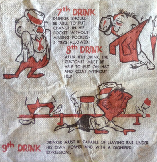 Vintage Bar Napkin