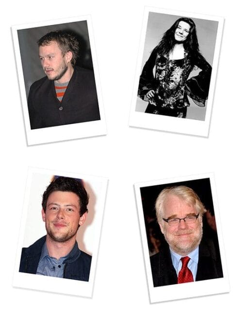 Heroin and Opioid Addiction and Overdose Celebrities