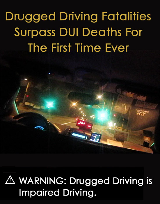 Drugged Driving Fatalities Surpass DUI