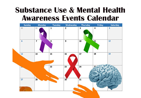 Addiction and Mental Health Awareness Events Calendar