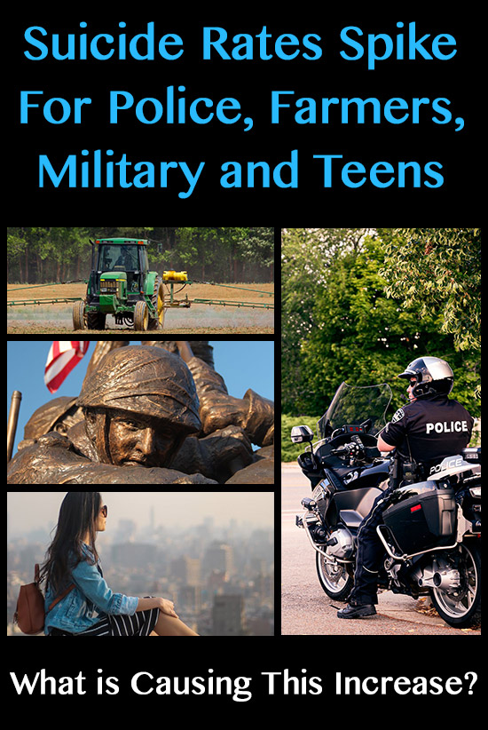 Suicide Rates Increase Among Police, Farmers, Military, and Teens